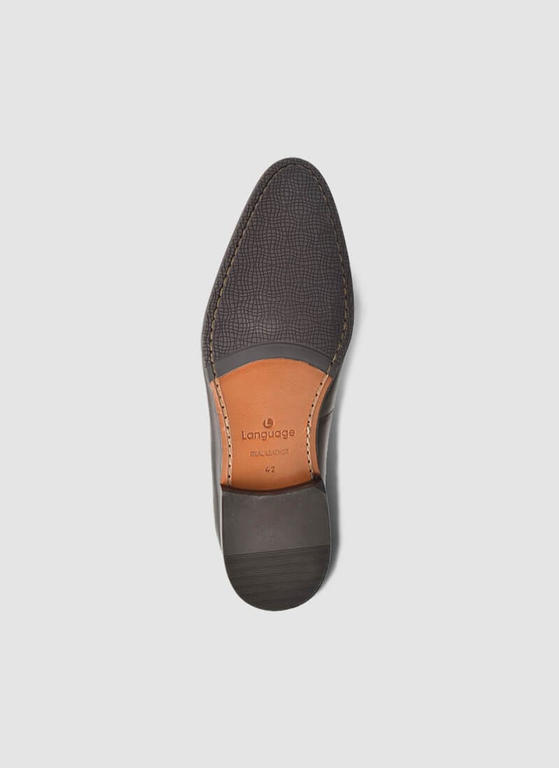 Language Shoes-Men-Scott Oxford-Premium Leather-Brown Colour-Formal Shoe