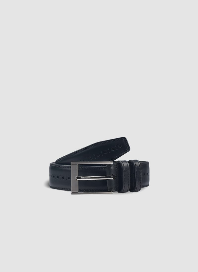Language Shoes-Men-Gary Belt-Premium Leather-Black Colour-Belt