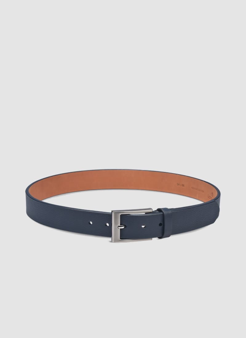 Language Shoes-Men-Troye Belt-Premium Leather-Navy Colour-Belt