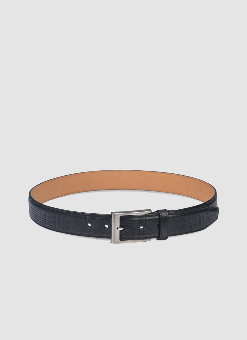 Language Shoes-Men-Brik Belt-Premium Leather-Black Colour-Belt
