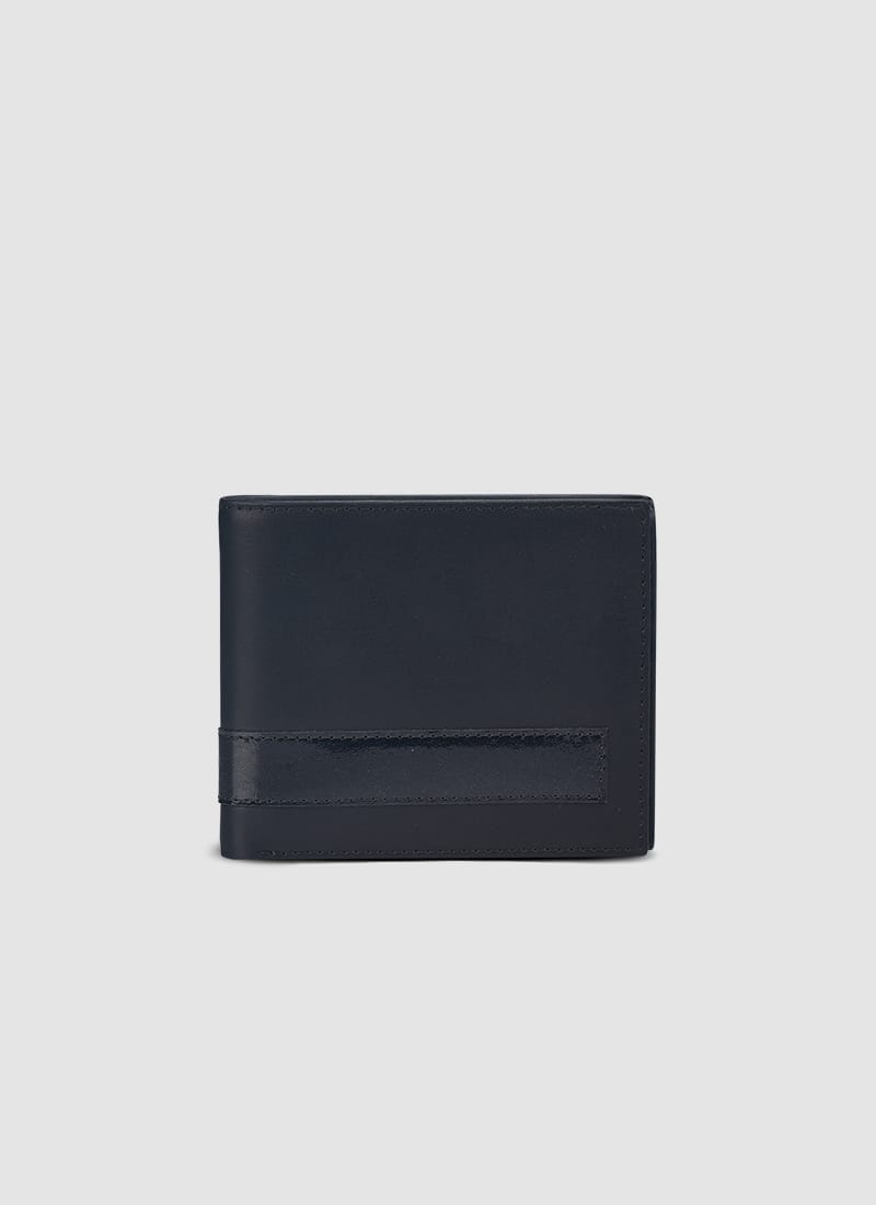 Language Shoes-Men-Jack Bi-fold Wallet-Premium Leather-Black Colour-Leather Accessories