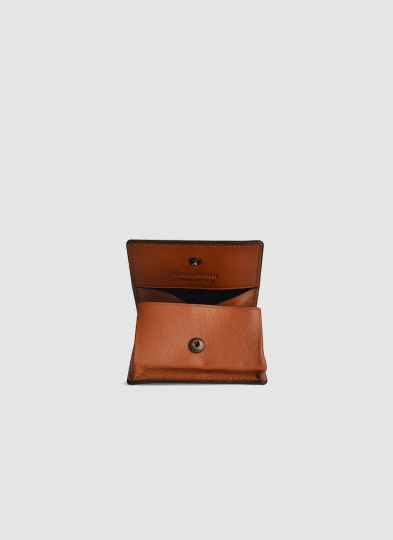 Language Shoes-Men-Denver Coin Pouch-Premium Leather-Tan Colour-Leather Accessories