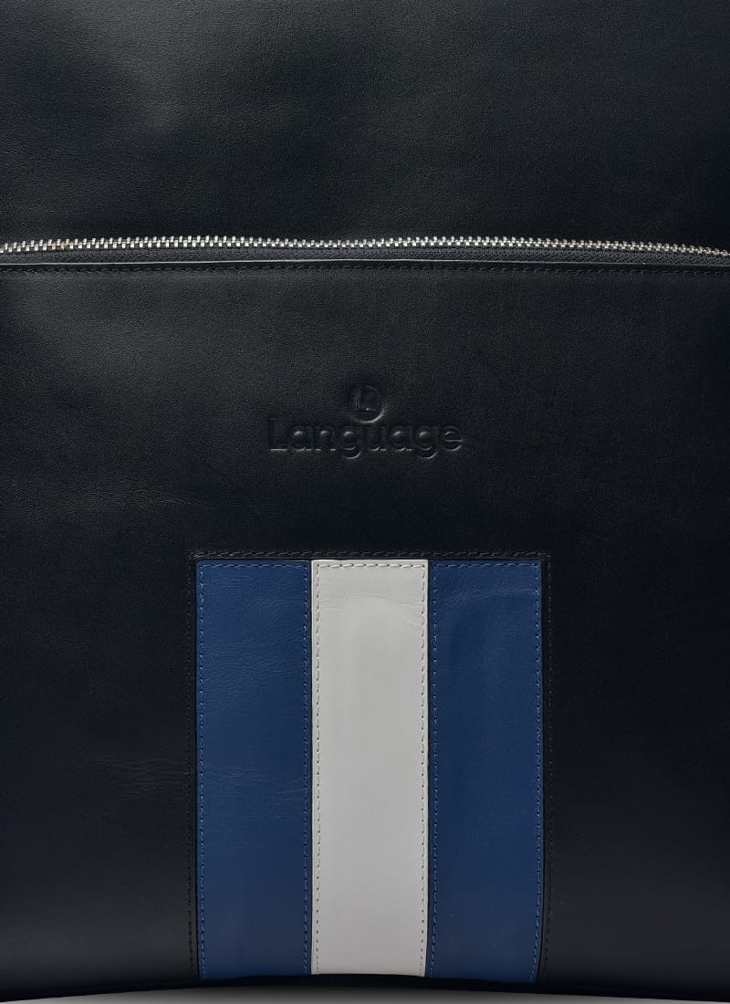Language Shoes-Men-Sporty Backpack-Premium Leather-Black Colour-Leather Accessories
