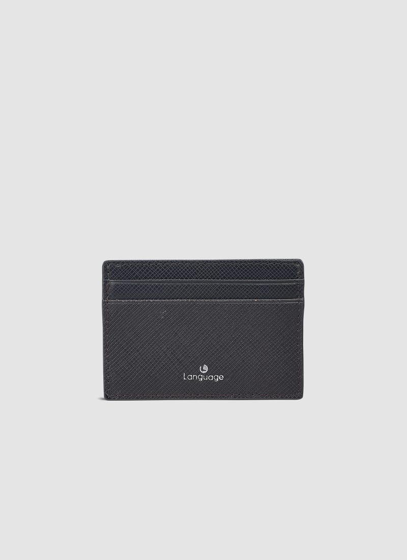Language Shoes-Men-Baxtor Card Holder-Premium Leather-Dark Brown Colour-Leather Accessories
