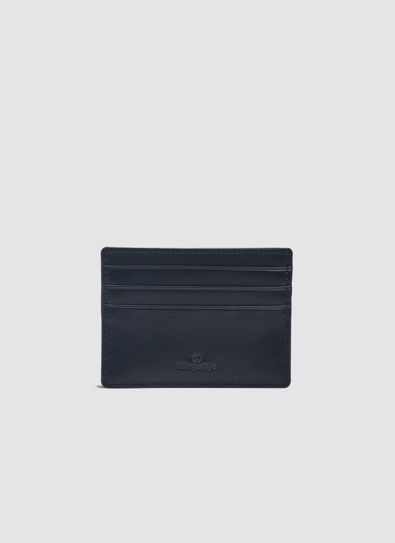 Language Shoes-Men-Luna Card Holder-Premium Leather-Black Colour-Leather Accessories