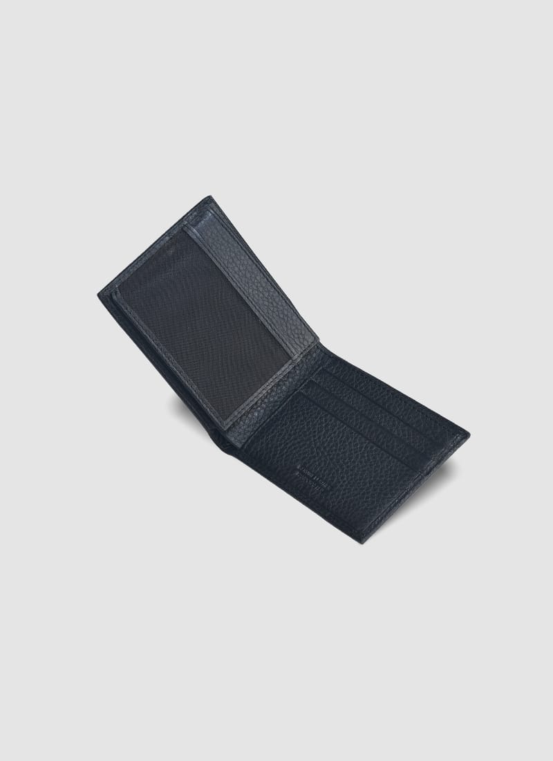 Language Shoes-Men-Thomas Bi-fold Wallet-Premium Leather-Black Colour-Leather Accessories