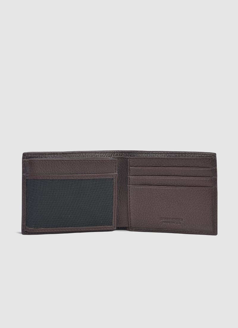 Language Shoes-Men-Thomas Bi-fold Wallet-Premium Leather-Brown Colour-Leather Accessories