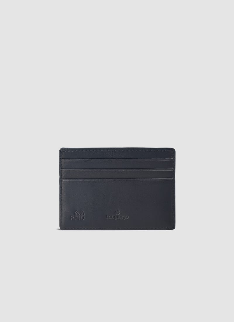 Language Shoes-Men-Musk Card Holder-Premium Leather-Black Colour-Leather Accessories