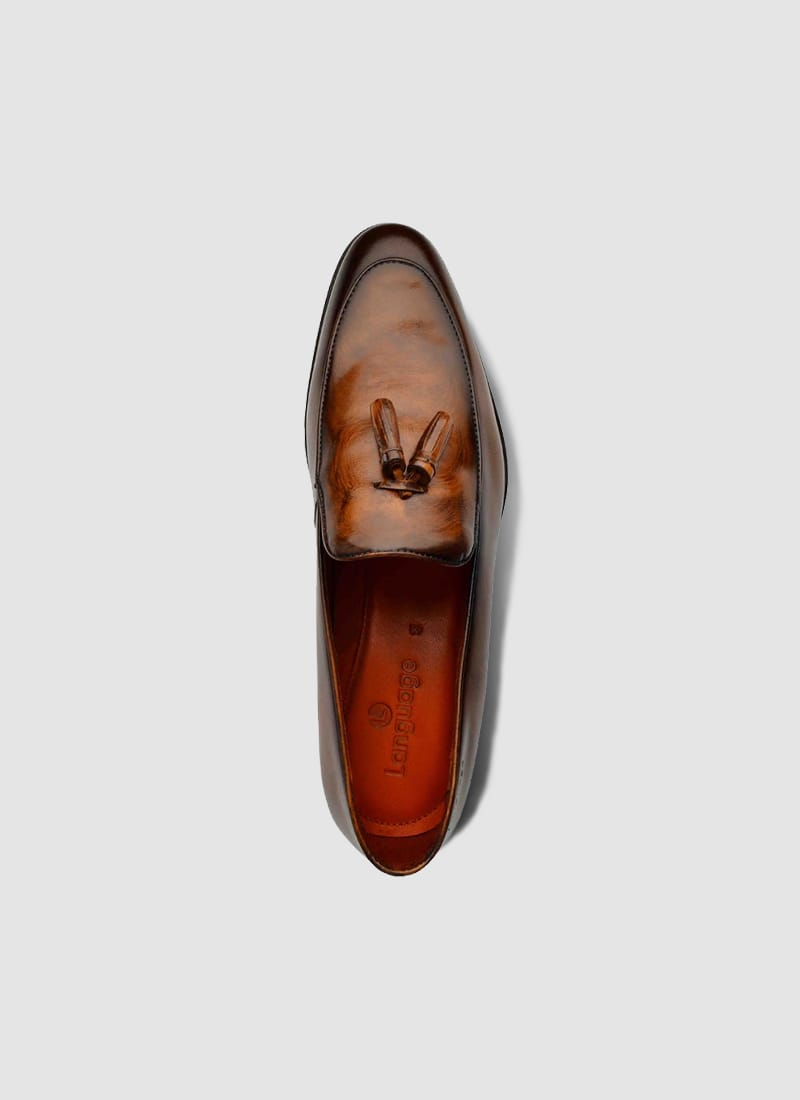 Language Shoes-Men-Chan Loafer-Premium Leather-Tan Colour-Formal Shoe