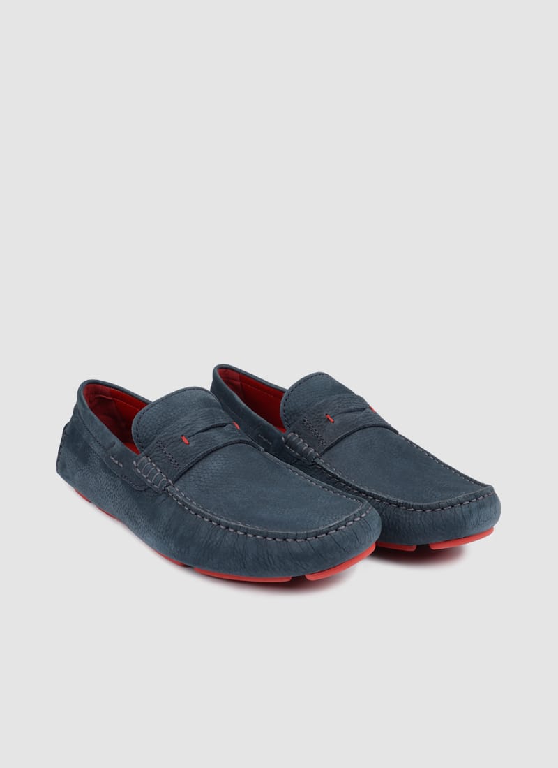 Language Shoes-Men-Ares Driver-Premium Leather-Navy Colour-Casual Shoe