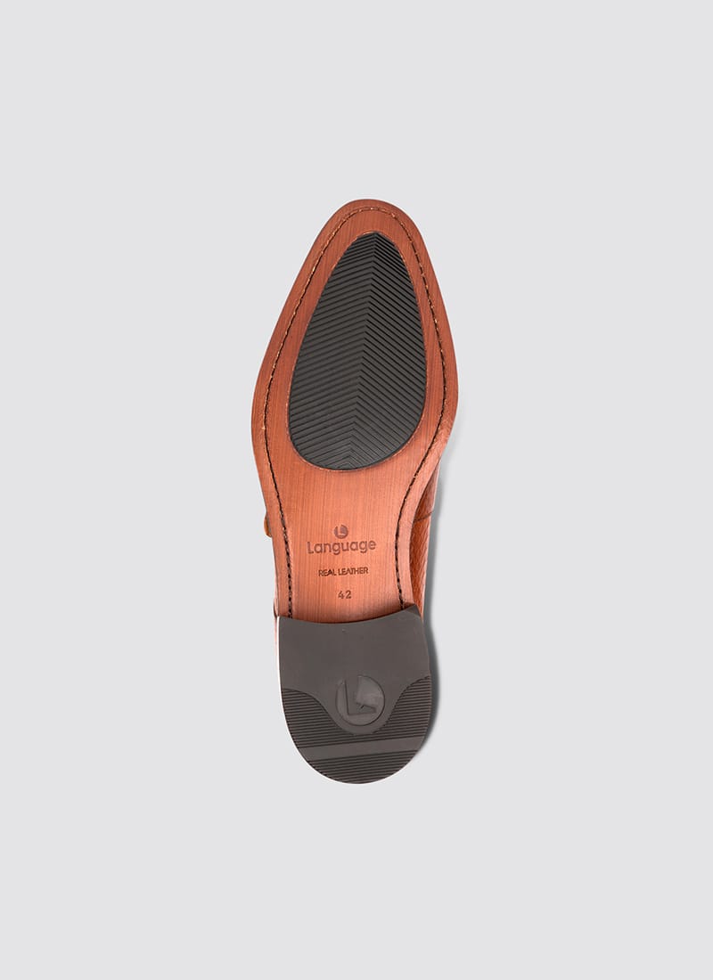 Language Shoes-Men-Braun Loafer-Premium Leather-Tan Colour-Formal Shoe