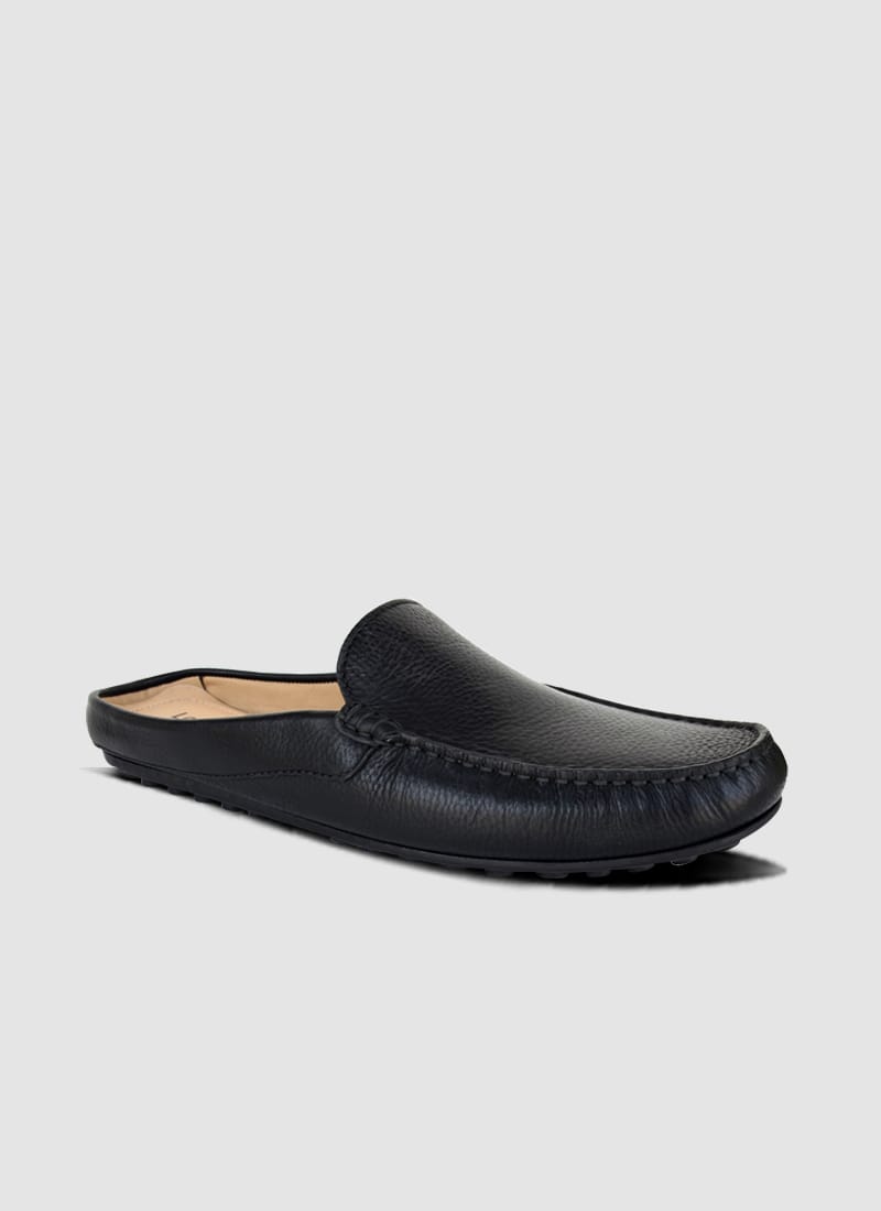 Language Shoes-Men-Lemas Driver-Premium Leather-Black Colour-Casual Shoe