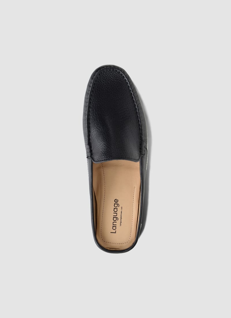 Language Shoes-Men-Lemas Driver-Premium Leather-Black Colour-Casual Shoe