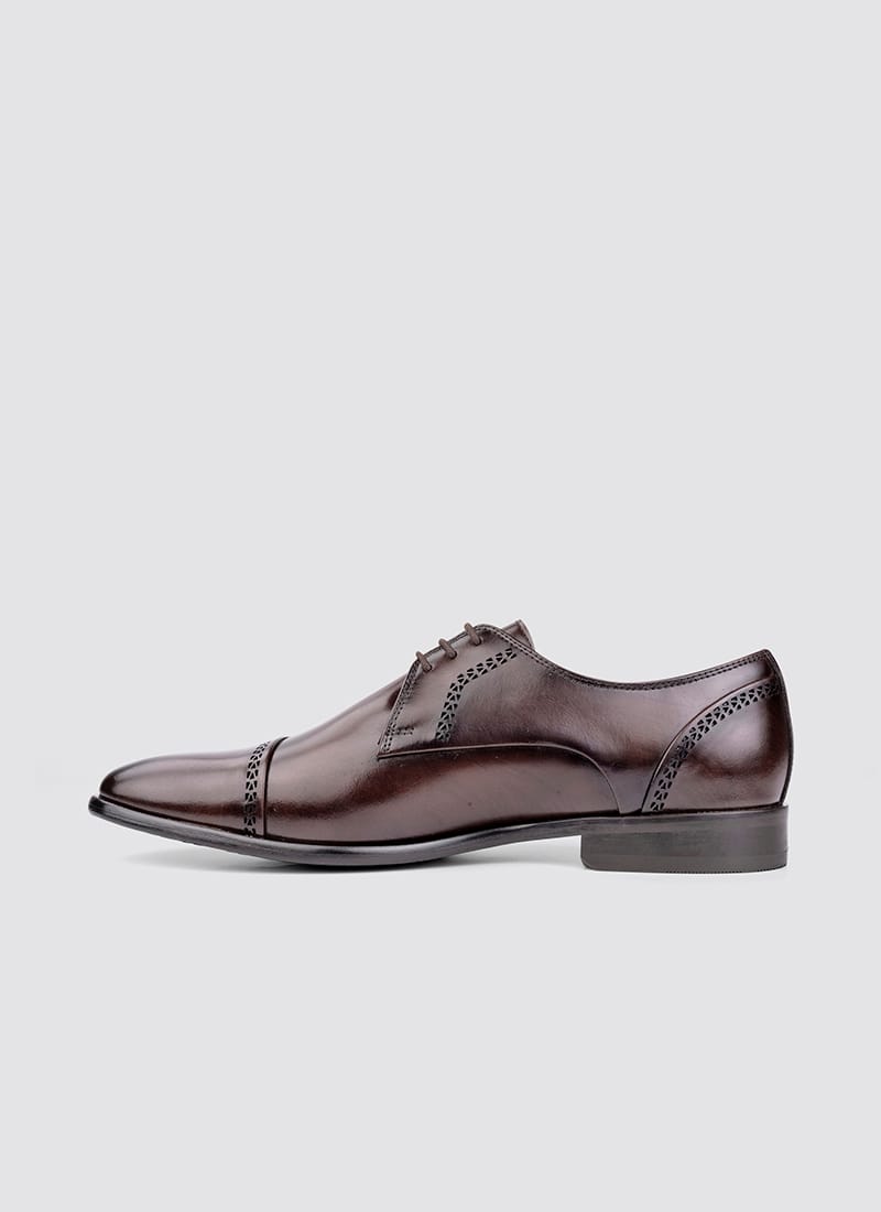 Language Shoes-Men-Dylaney Derby-Premium Leather-Brown Colour-Formal Shoe