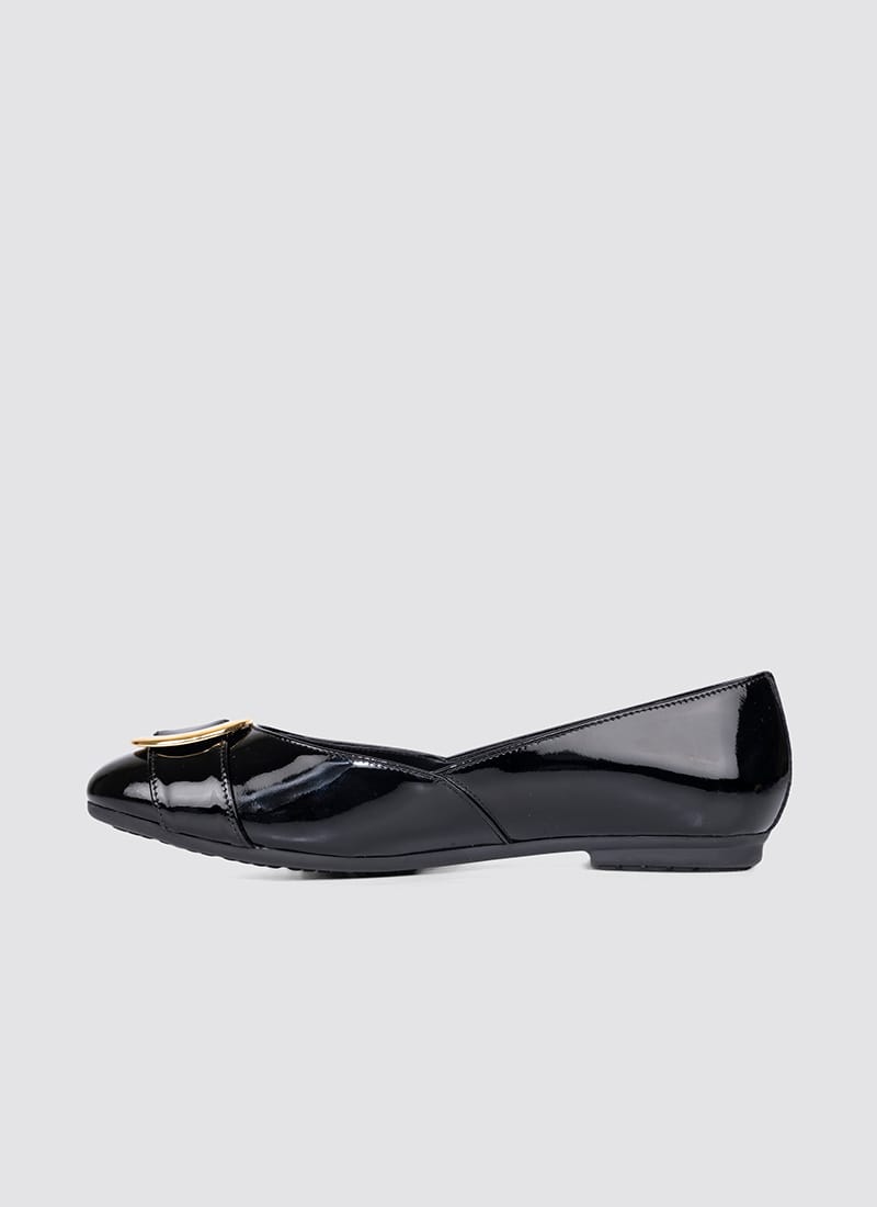 Language Shoes-Women-Circie Ballerina-Premium Leather-Black Colour-Formal Shoe