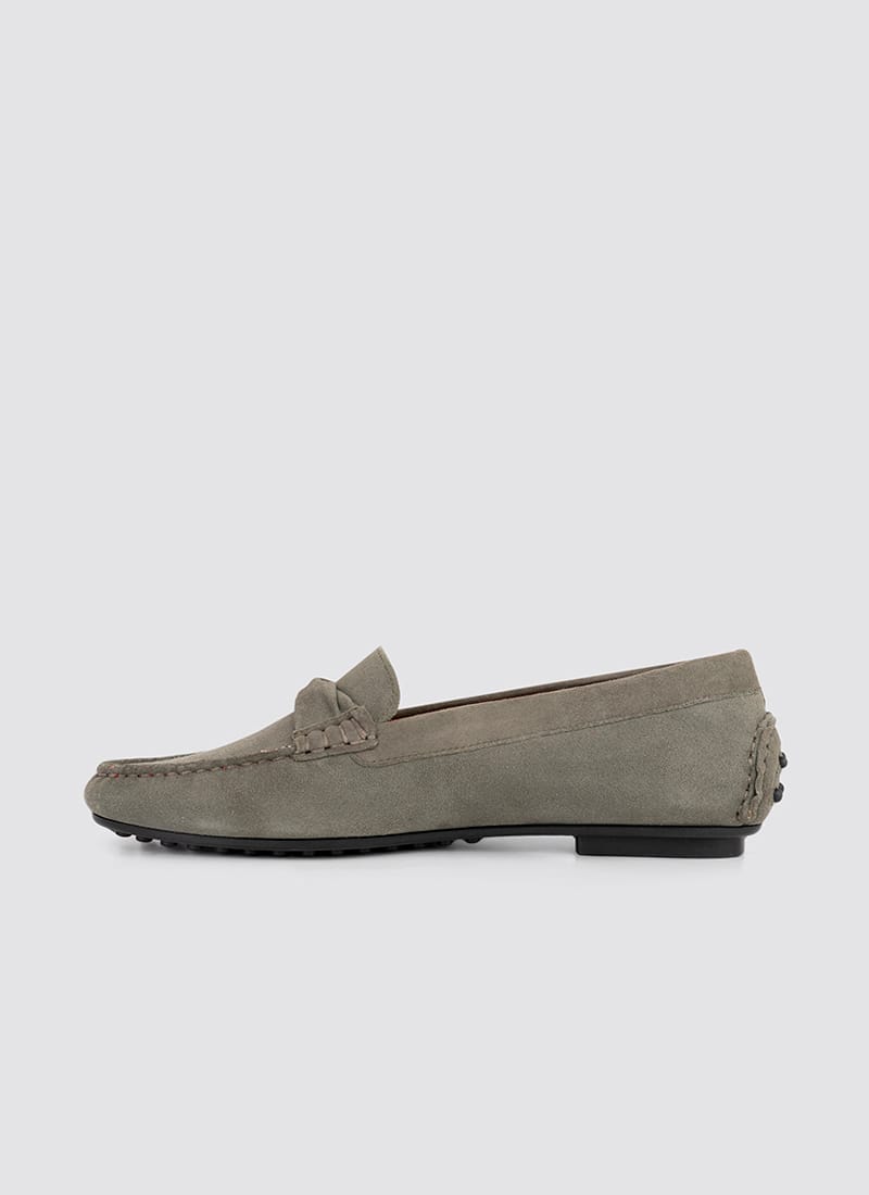 Language Shoes-Women-Bia Moccasin-Premium Leather-Sage Colour-Formal Shoe
