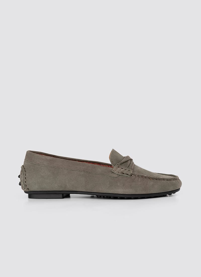Language Shoes-Women-Bia Moccasin-Premium Leather-Sage Colour-Formal Shoe
