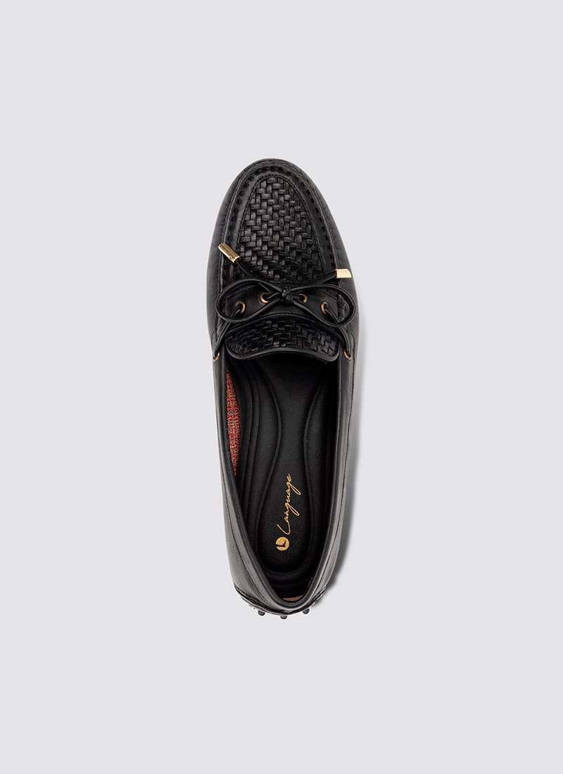 Language Shoes-Women-Artemis Moccasin-Premium Leather-Black Colour-Formal Shoe
#color_black