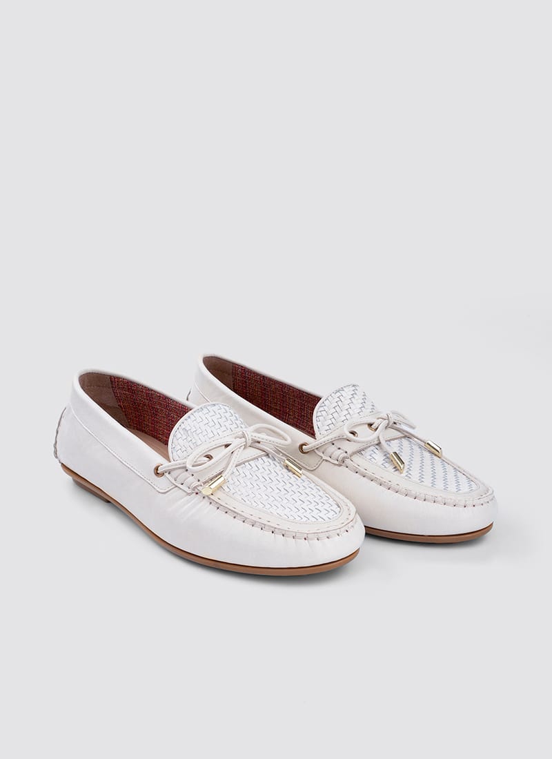 Language Shoes-Women-Artemis Moccasin-Premium Leather-Ecru Colour-Formal Shoe
#color_ecru