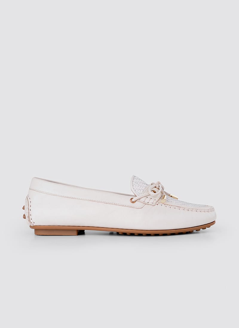 Language Shoes-Women-Artemis Moccasin-Premium Leather-Ecru Colour-Formal Shoe
#color_ecru
