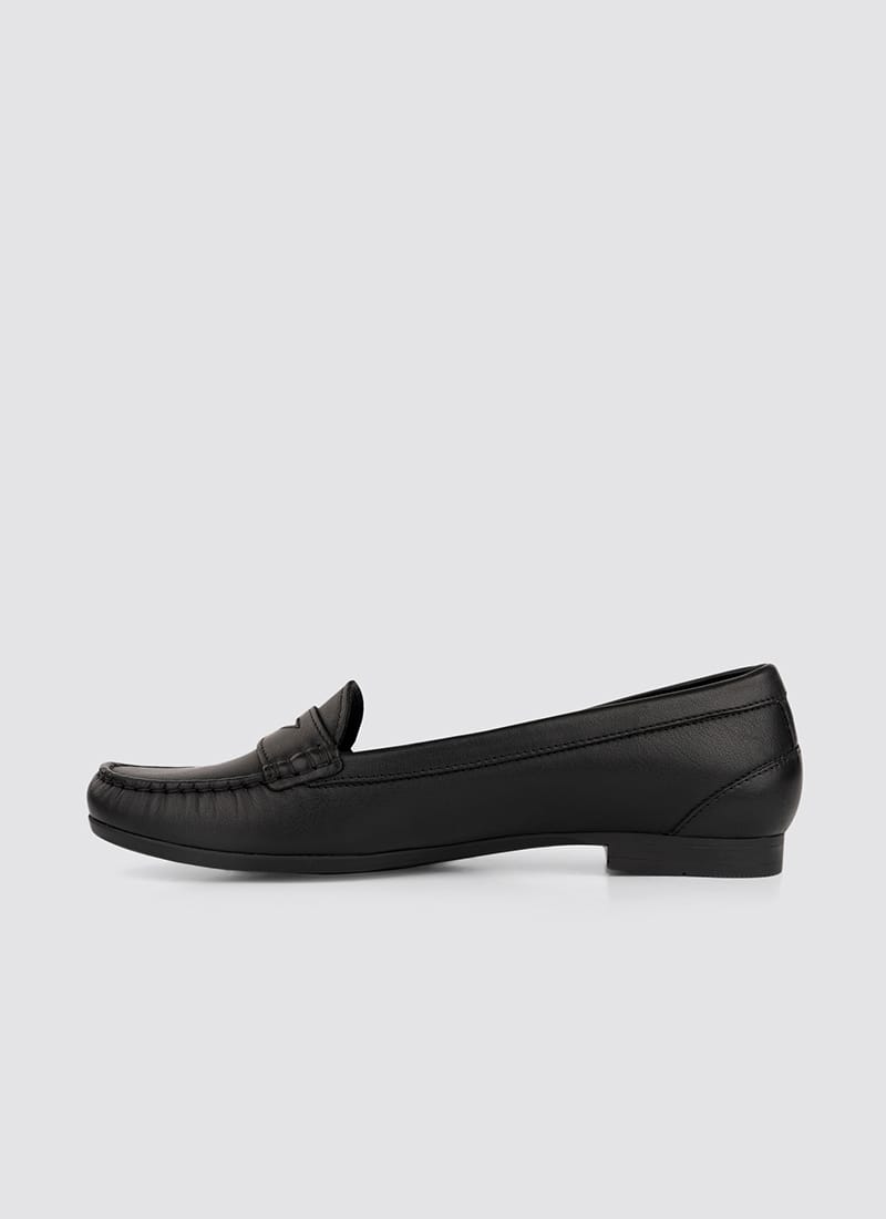 Language Shoes-Women-Selene Moccasin-Premium Leather-Black Colour-Formal Shoe
#color_black