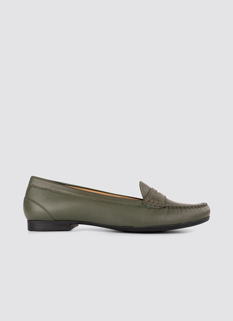Language Shoes-Women-Selene Moccasin-Premium Leather-Sage Colour-Formal Shoe
#color_sage