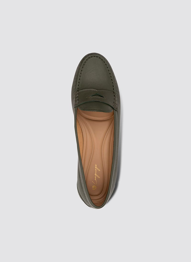 Language Shoes-Women-Selene Moccasin-Premium Leather-Sage Colour-Formal Shoe
#color_sage