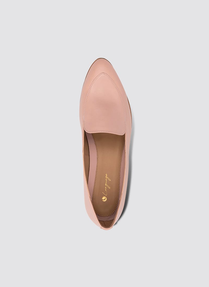 Language Shoes-Women-Calypso Loafer-Premium Leather-Pink Colour-Formal Shoe