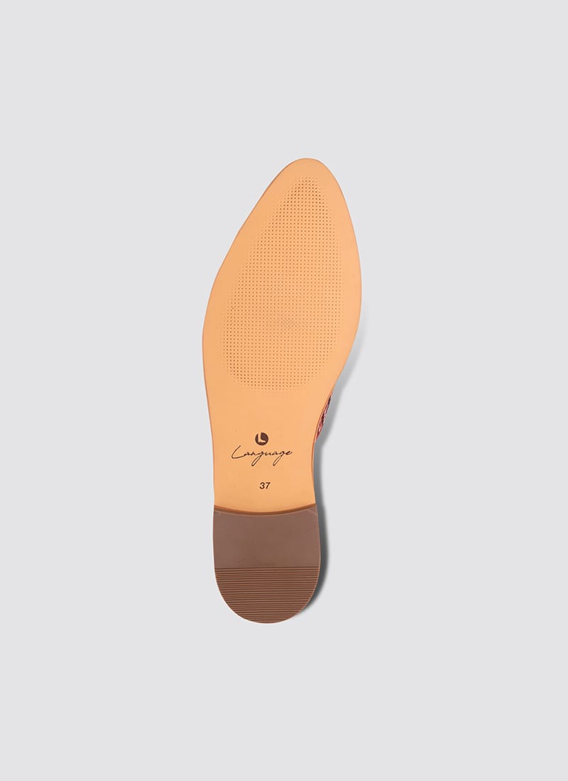Language Shoes-Women-Eos Mule-Premium Leather-Red Colour-Sandal