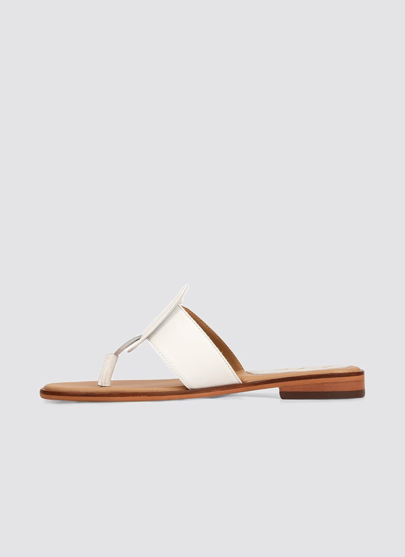 Language Shoes-Women-Styx Sandal-Premium Leather-White Colour-Sandal