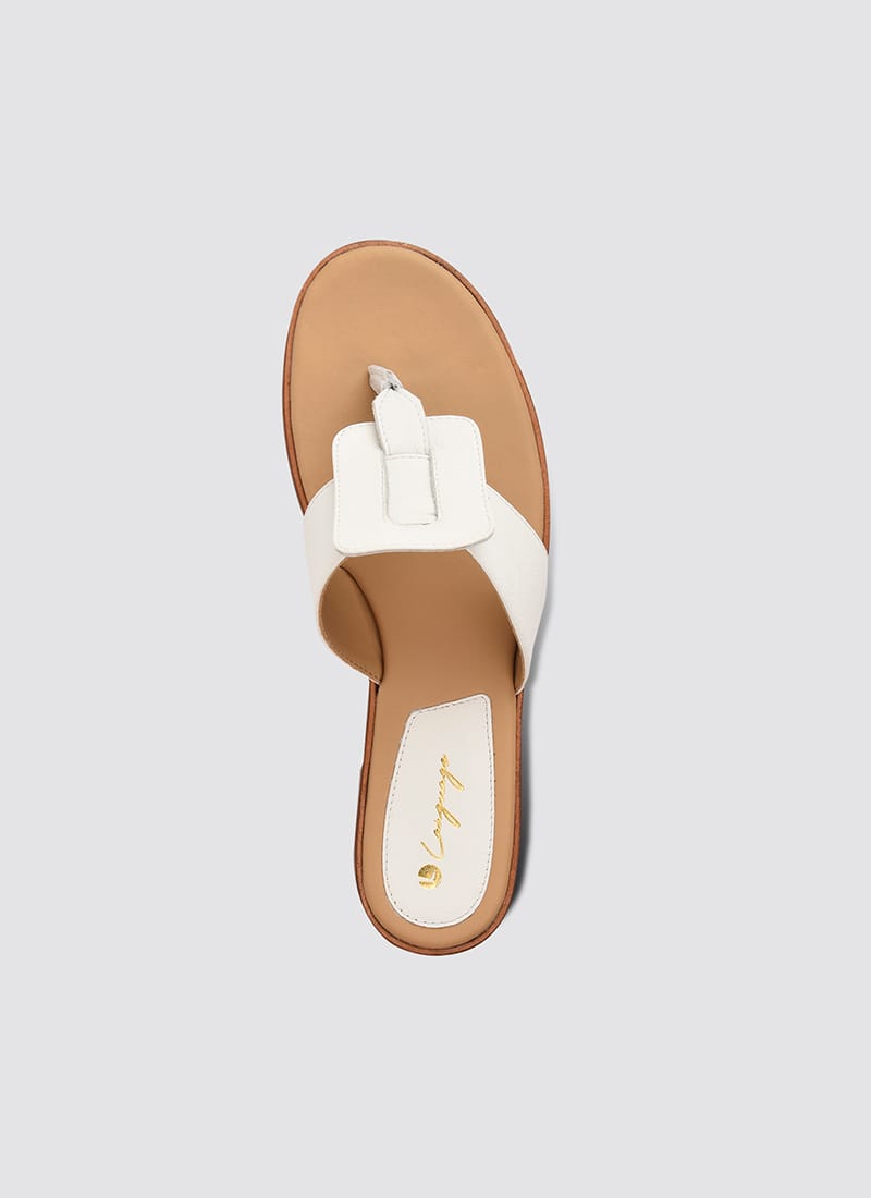 Language Shoes-Women-Styx Sandal-Premium Leather-White Colour-Sandal