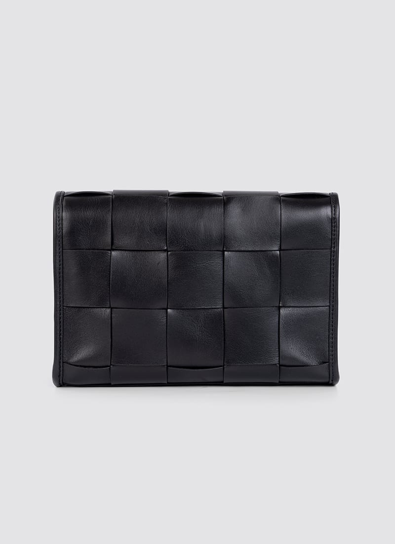Language Shoes-Women-Mosaic Cross Body-Premium Leather-Black Colour-Leather Accessories
#color_black