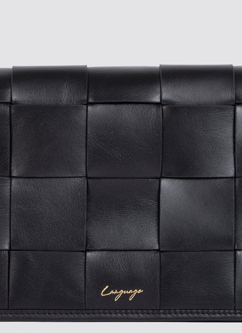Language Shoes-Women-Mosaic Cross Body-Premium Leather-Black Colour-Leather Accessories
#color_black