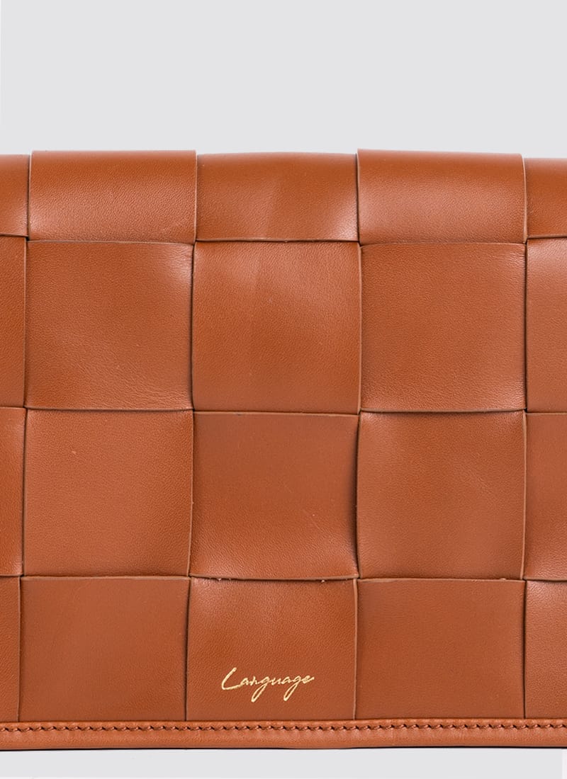 Language Shoes-Women-Mosaic Cross Body-Premium Leather-Tan Colour-Leather Accessories
#color_tan