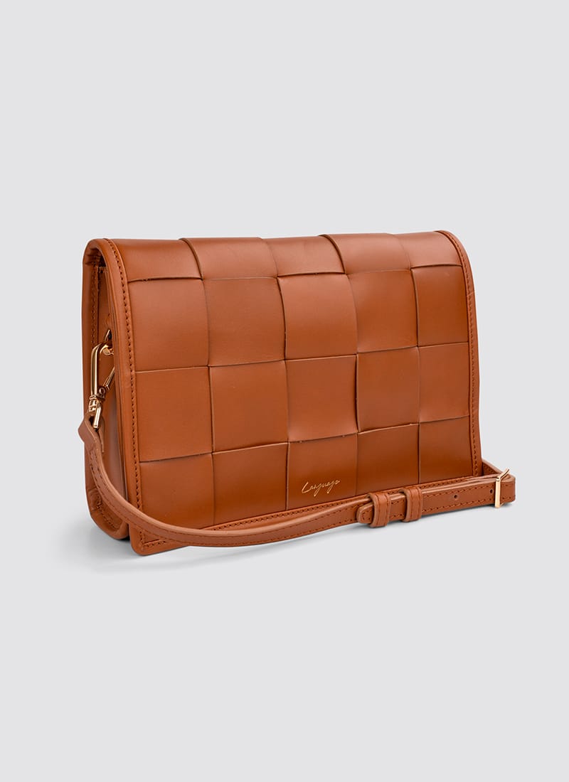 Language Shoes-Women-Mosaic Cross Body-Premium Leather-Tan Colour-Leather Accessories
#color_tan