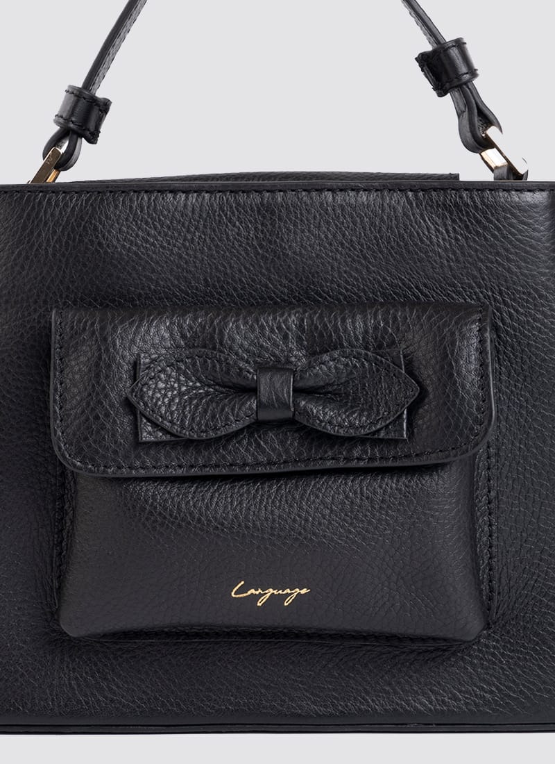 Language Shoes-Women-Flamingo Hand Bag-Premium Leather-Black Colour-Leather Accessories
#color_black