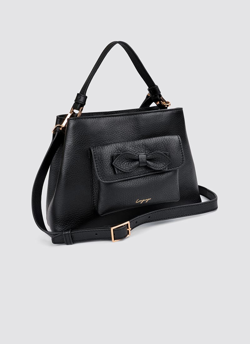 Language Shoes-Women-Flamingo Hand Bag-Premium Leather-Black Colour-Leather Accessories
#color_black
