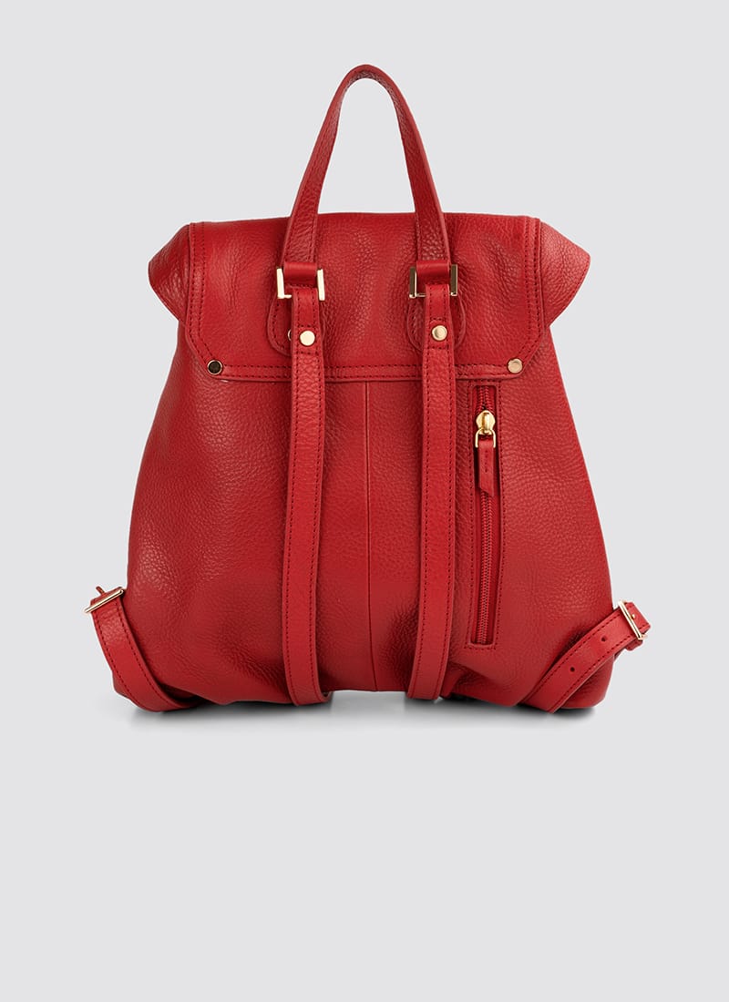 Language Shoes-Women-Oyester Backpack-Premium Leather-Red Colour-Leather Accessories
#color_red