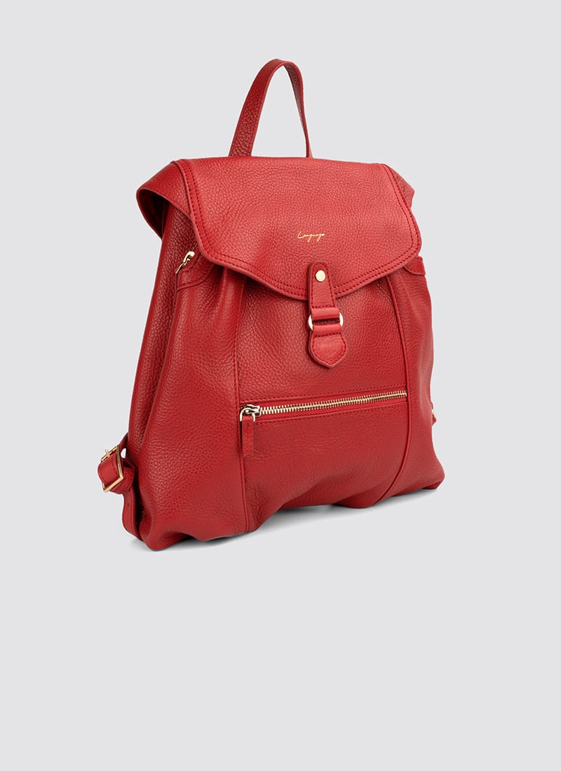 Language Shoes-Women-Oyester Backpack-Premium Leather-Red Colour-Leather Accessories
#color_red