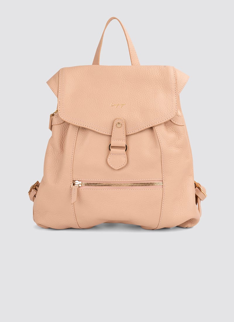 Language Shoes-Women-Oyester Backpack-Premium Leather-Rose Colour-Leather Accessories