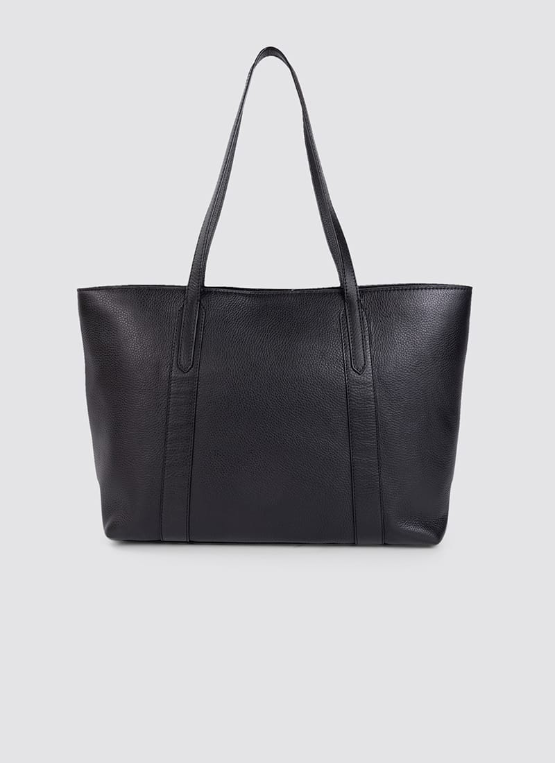 Language Shoes-Women-Amethyst Tote-Premium Leather-Black Colour-Leather Accessories