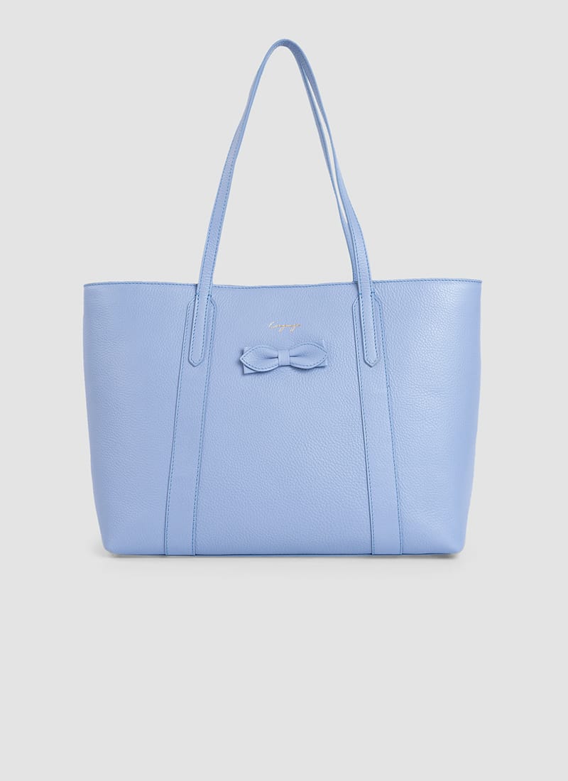 Language Shoes-Women-Amethyst Tote-Premium Leather-Blue Colour-Leather Accessories