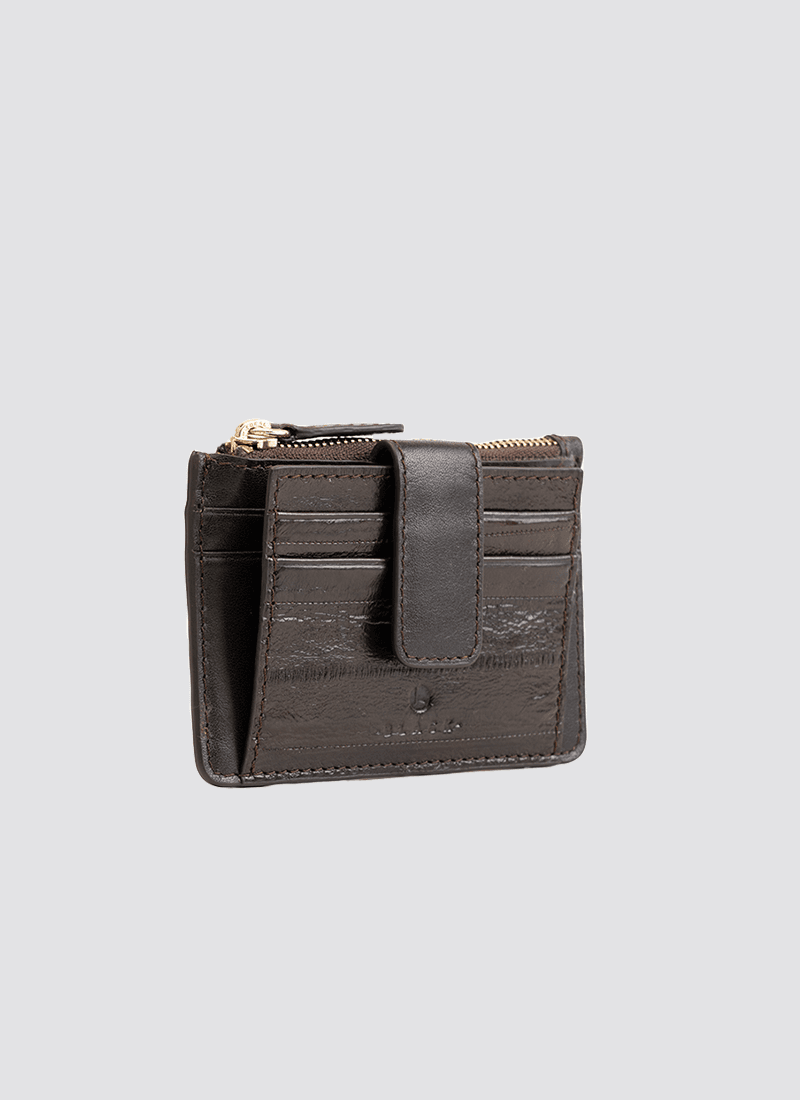 Language shoes -Lori Card Holder-Premium Leather -Brown colour -Card Holder-2
