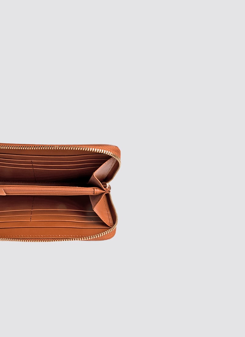 Language Shoes-Women-Coco Long Wallet-Premium Leather-Tan Colour-Leather Accessories