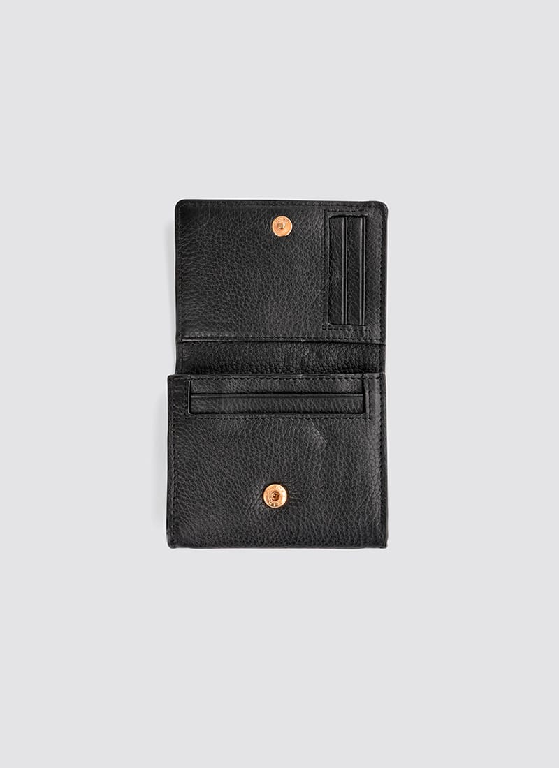 Language Shoes-Women-Siena Wallet-Premium Leather-Black Colour-Leather Accessories
#color_black