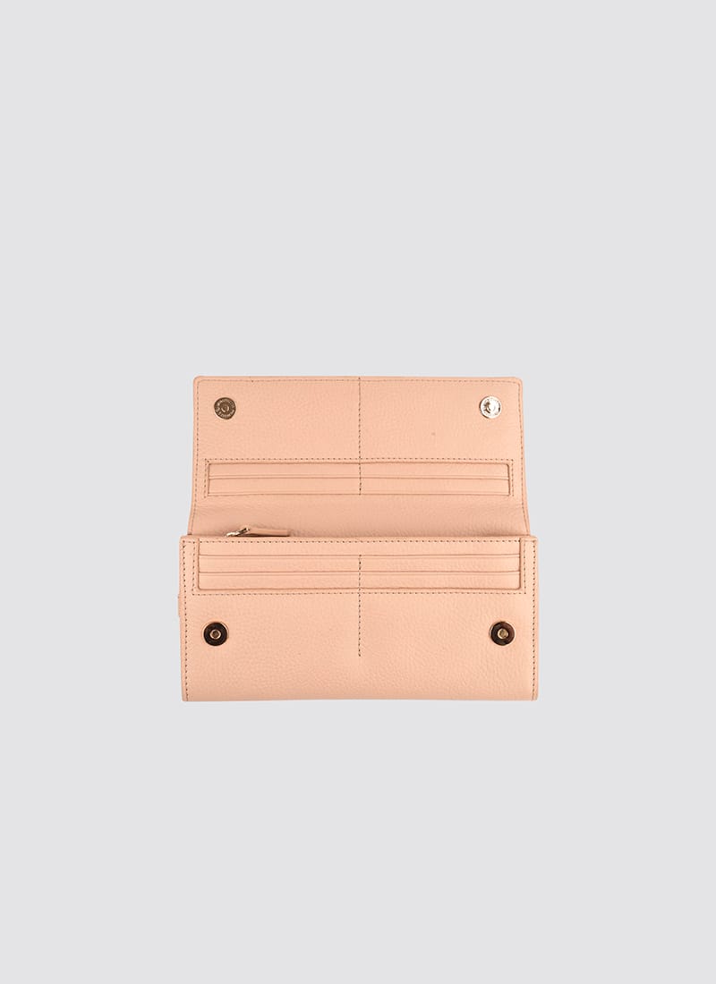 Language Shoes-Women-Onyx Long Wallet-Premium Leather-Rose Colour-Leather Accessories
#color_rose