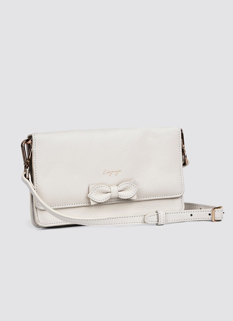 Language Shoes-Women-Carol Wallet on Chain-Premium Leather-Ecru Colour-Leather Accessories
#color_ecru
