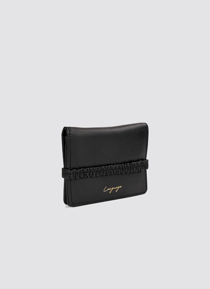 Language Shoes-Women-Ebony Wallet-Premium Leather-Black Colour-Leather Accessories