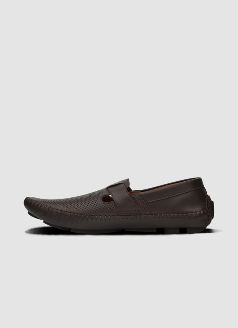 Language Shoes-Men-Dwayne Driver-Premium Leather-Brown Colour-Casual Shoe