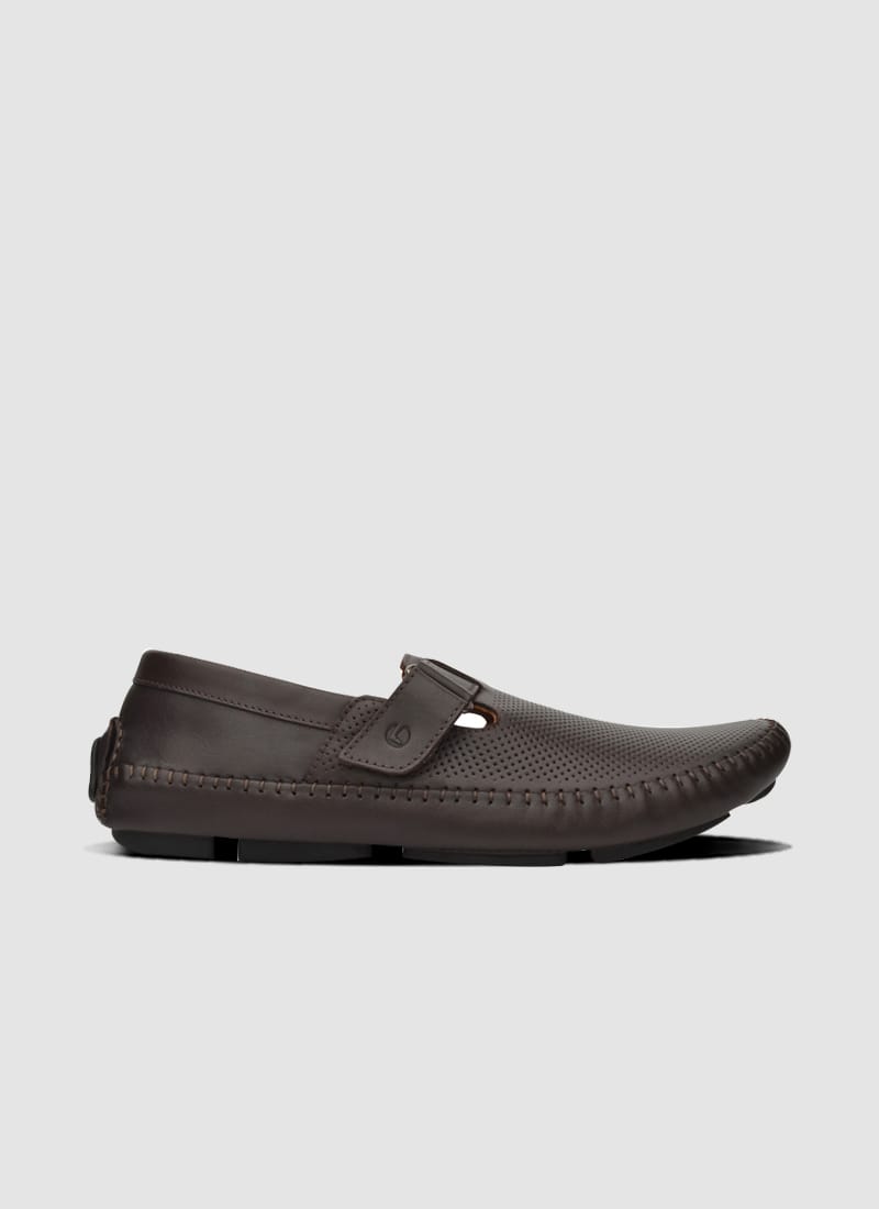Language Shoes-Men-Dwayne Driver-Premium Leather-Brown Colour-Casual Shoe